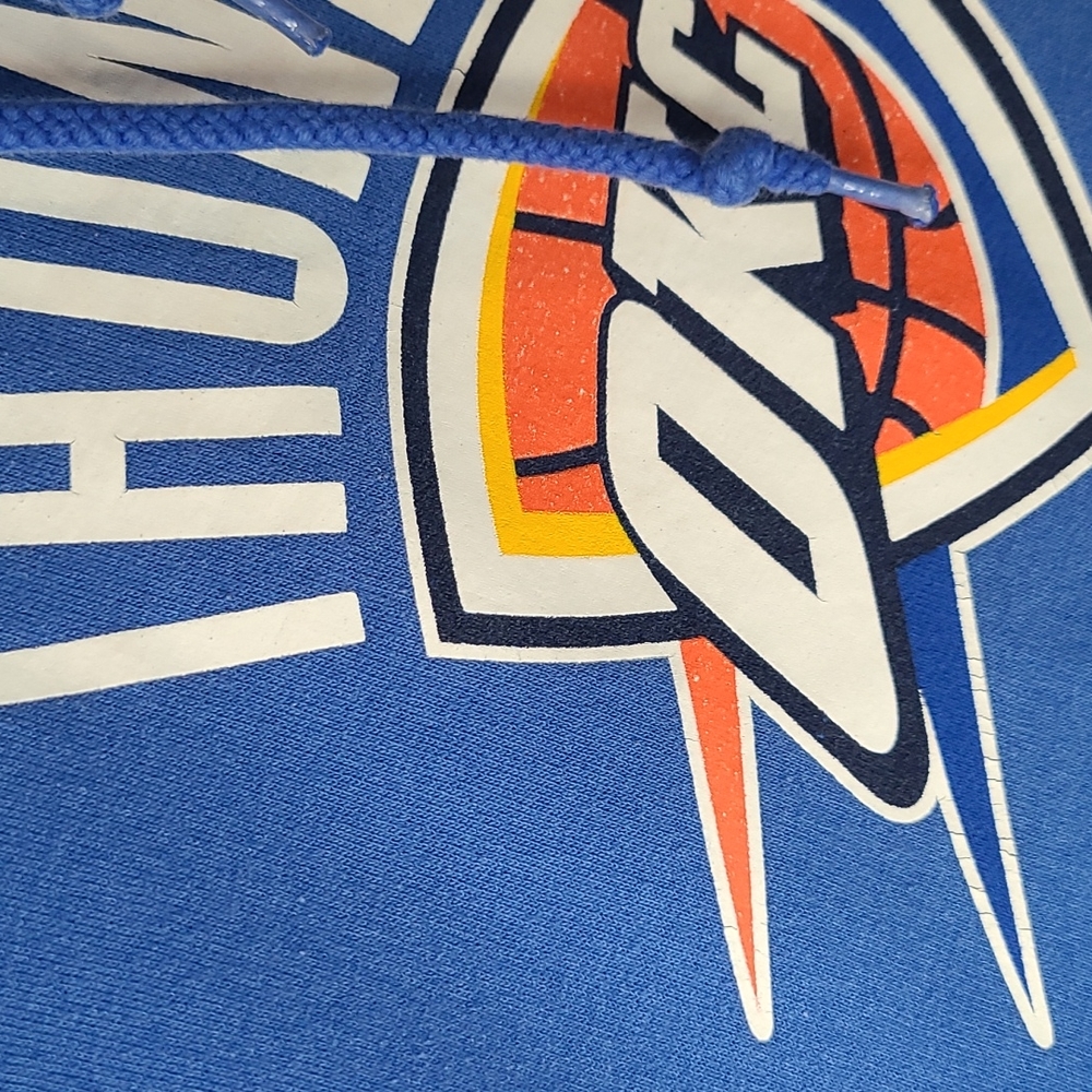Adidas NBA OKC Thunder hoodie sweatshirt medium blue - Picture 9 of 13